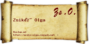 Zsikó Olga névjegykártya