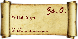 Zsikó Olga névjegykártya