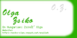 olga zsiko business card